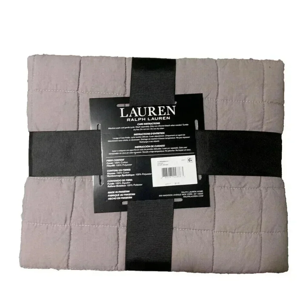 NEW Ralph Lauren Asher Euro Sham Quilted Pillowcase 26